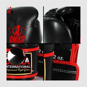 OMIKA Custom OEM Training Lightweight Full Finger Boxing Gloves Premium Leather Adjustable Wrist Strap Breathable Unisex - Product Image 3