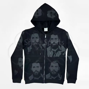 เสื้อฮู้ดดี้ราคาส่ง เสื้อกันหนาวไซส์ใหญ่ พิมพ์ลาย Asali-Hoodies ราคาขายส่ง เสื้อฮู้ดดี้ซิปแบบสตรีทแวร์ น้ำหนักเบา สำหรับผู้ชาย - Product Image 1