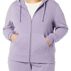 Sudadera con capucha de algodón para mujer, con cremallera completa frontal, forro polar cálido, informal, de invierno, con logo, personalizable, venta al por mayor, ¡la más vendida! - Product Image 5