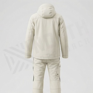 <b>Men's</b> Waterproof Hooded Winter <b>Jacket</b> Full Length Casual Solid Color Zipper Fly Heavyweight Polyester Outerwear - Product Image 2