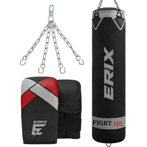 Sac de frappe de boxe robuste avec rembourrage multicouche, idéal pour l'entraînement de boxe, MMA, kickboxing et Muay Thai. - Product Image 5