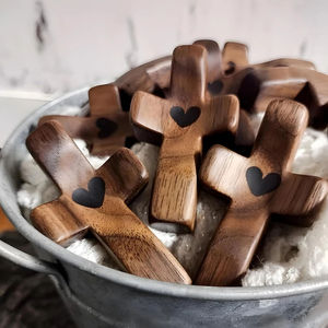 Croix de prière en bois de qualité supérieure, confortable et lisse, pour la foi chrétienne et la relaxation, disponible à l'emploi - Product Image 1