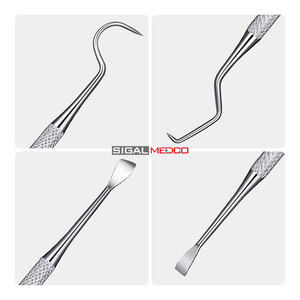 Dog Dental <b>Tools</b> Pet <b>Tooth</b> Scaler 4pcs Manual Stainless Steel Double Headed Ergonomic <b>Teeth</b> <b>Cleaning</b> <b>Tool</b> Tartar Plaque Remover - Product Image 3
