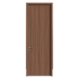 Porte en bois massif avec cadre, design moderne, résistante à l'eau, en polymère fini, pré-montée, simple entrée, pour maison, bureau et salle de bain - Product Image 1