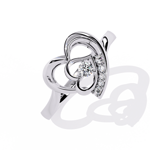 Diamant de laboratoire durable en forme de cœur en or 10 carats |   Pierre brute de qualité supérieure avec un feu et un retour de lumière exceptionnels - Product Image 4