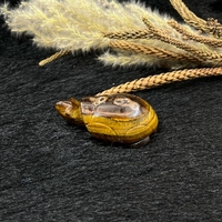 Tortue sculptée en œil de tigre naturel marron, cristal de guérison, Reiki, Feng Shui, décoration d'intérieur et de fêtes, Chakralume, objet de collection