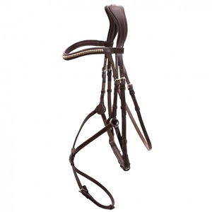 Professional English Leather Horse Bridle Select Anatomical with Stainless Steel Hardware Soft Padded Noseband Top Selling - Product Image 2