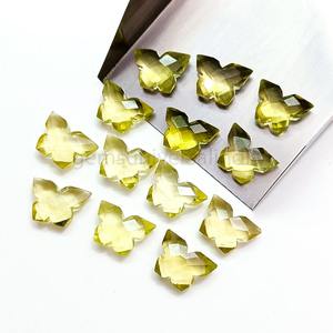 Pierre précieuse naturelle en quartz citron sculptée en forme de papillon, 14 mm, cristal briolette sculpté à la main pour la fabrication de bijoux, prix de gros, approvisionnement en vrac - Product Image 4