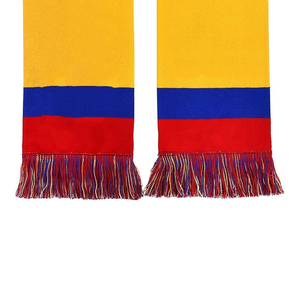 Écharpe de football en gros, séchage rapide, respirante, couleur jaune, pour supporters, avec logo d'équipe - Product Image 5