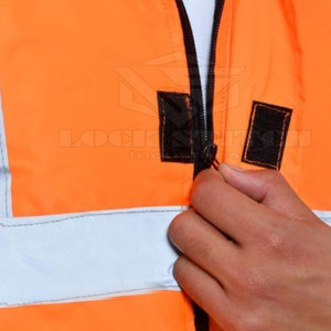 Chaqueta de Seguridad Reflectante de Alta Visibilidad, Transpirable, Talla Grande, para Hombres, Trabajo en Carretera, Construcción Industrial, Uso en Exteriores, Poliéster - Product Image 5