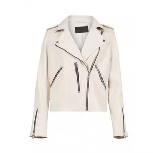 Chaqueta de Cuero Premium Personalizada para Mujer, Estilo Motero, de Piel de Oveja Auténtica, Ajustada, Ropa de Calle, Prenda Superior - Product Image 6