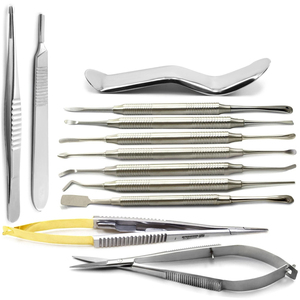 Kit de chirurgie dentaire parodontale microscopique, instruments chirurgicaux manuels en acier inoxydable, ensemble réutilisable, certifié CE, usage hospitalier - Product Image 1