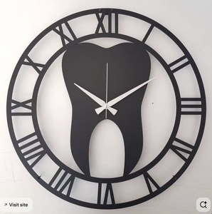 <b>Large</b> Vintage Metal Frame Wall <b>Clock</b> With Roman Numerals And Antique Gold Finish For Home Decor - Product Image 5