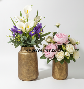 Antique Gold Metal Vase Decorative Handmade <b>Aluminium</b> Modern Home Interior <b>Table</b> Decor Floral Display Wedding Eco-Friendly - Product Image 1