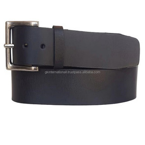 Ceinture décontractée de mode pour hommes en cuir de vachette véritable 100% de qualité supérieure dans toutes les tailles personnalisées avec boucle en laiton nickelé massif - Product Image 2