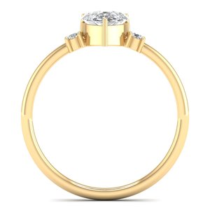 Bagues de fiançailles REYES en or massif 14 carats de haute qualité avec diamant de laboratoire HPHT CVD de 1 carat pour femmes, prix de gros, bijoux fins - Product Image 4