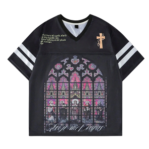 Jersey de Fútbol Americano Sublimado y Cosido a Medida 2026, 100% Poliéster, Cuello en V, Manga Corta, para Entrenamiento - Product Image 1