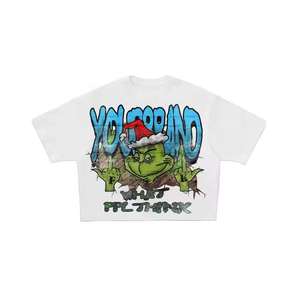 Camiseta Corta de Lujo para Hombre, Personalizada con Logotipo, de Alta Calidad, 250 GSM, Corte Cuadrado, Hombros Caídos, Impresión en Serigrafía, Precio Económico - Product Image 3