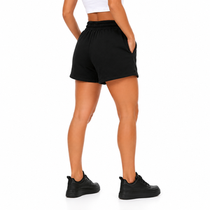 Shorts de Invierno Personalizados para Mujer, Cintura Alta Elástica con Cordón, Forro Polar, Bolsillos Laterales, Ropa Deportiva Informal, Tonos Ricos - Product Image 6
