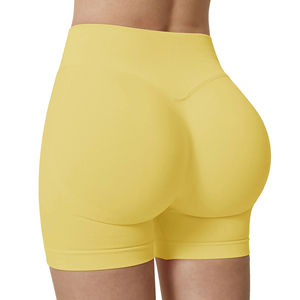 Shorts de Yoga Transpirables con Logotipo Personalizado, 100% Algodón, Shorts Deportivos para Correr, Leggings de Cintura Media para Gimnasio y Fitness para Mujer - Product Image 2