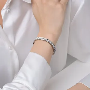 chocolate round lab grown diamond tennis <b>bracelet</b> 10k white gold fancy brown <b>gem</b> <b>stone</b> link chain fine jewelry - Product Image 4