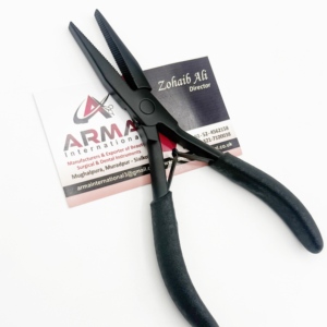Pince à extensions capillaires à bout plat en acier inoxydable noir mat, multifonctionnelle, avec logo personnalisé - Product Image 6