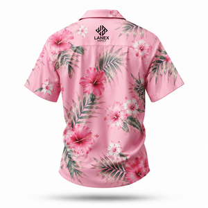 Chemise Hawaïenne Personnalisée pour Femme à Col Camp, Boutonnée, en Polyester Premium, Imprimée par Sublimation à Motifs Floraux Tropicaux, pour Plage et Resort, OEM - Product Image 3