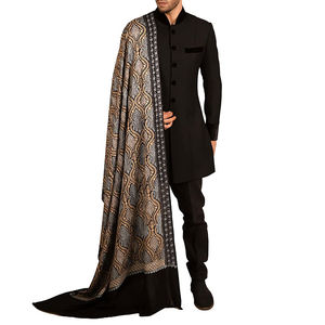 Wholesale High Quality Printed <b>Shawls</b> for Men Autumn Winter Comfortable Traditional Knitted <b>Wool</b> <b>Shawls</b> for Men, OEM Service - Product Image 5