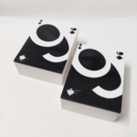 Boîte de rangement pour cartes à jouer multi-niveaux, personnalisable, écologique, durable, en résine et bois, finition brillante, décorative pour la famille