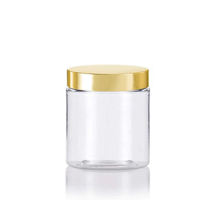Pot en plastique PET cylindrique de 250 ml à large ouverture avec couvercle à vis, qualité alimentaire, pour crème cosmétique, emballage personnalisé, vente en gros - Product Image 1