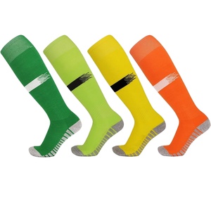 Chaussettes de sport pour hommes, hauteur genou, bleu uni, tricotées, coupe classique, pour usage sportif - Product Image 6