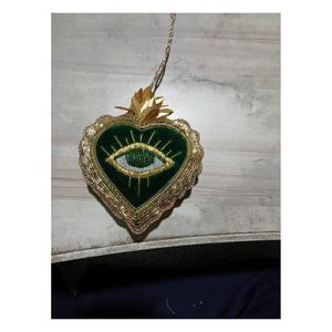 Luxury High Quality Velvet Metallic Zardozi Handmade Beaded <b>Animal</b> Christmas Ornaments Custom Embroidered Low MOQ Hanging - Product Image 6