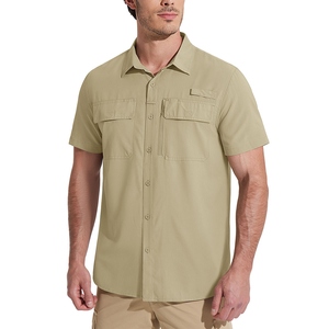 Camisa de Pesca Táctica de Verano con Logotipo Personalizado OEM, Secado Rápido, Transpirable, 100% Poliéster, Manga Corta, Estilo Cargo - Product Image 6