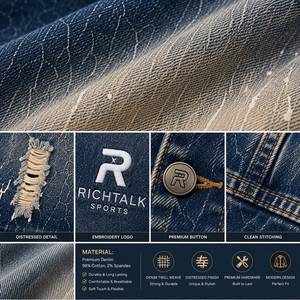 เสื้อแจ็คเก็ตยีนส์ผู้ชายสำหรับฤดูหนาว RICHTALK SPORTS แบบลำลอง ออกแบบเองได้ ผลิตจากผ้าฝ้าย 100% ระบายอากาศได้ดี เป็นมิตรกับสิ่งแวดล้อม แห้งเร็ว เหมาะสำหรับกิจกรรมกลางแจ้ง ขายส่ง - Product Image 6