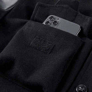 Blouson bomber tactique pour homme, style techwear, streetwear urbain, cyberpunk, patchwork, manches en cuir, blouson varsity, coupe-vent hip hop - Product Image 6