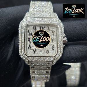 Montre automatique mécanique en acier inoxydable avec cadran carré, incrustation de cristal saphir, réserve de marche, bracelet pour homme, luxe, soirée - Product Image 1