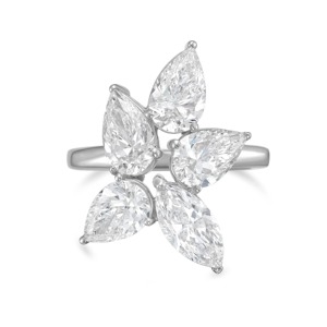 4 CT Lab Grown <b>Emerald</b> Cut Moissanite Cluster <b>Ring</b> IGI Certified 925 <b>Silver</b> Luxury Jewelry for Gift & Party Occasions - Product Image 2
