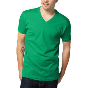T-shirt de sport décontracté pour homme, col en V, 100 % coton respirant et écologique, à manches courtes, personnalisable avec logo – Meilleures ventes - Product Image 3