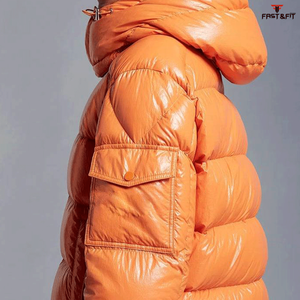 Chaqueta Acolchada de Algodón Grueso para Mujer, Larga, Transpirable, Impermeable y Cortavientos, para Otoño e Invierno, Venta al Por Mayor - Product Image 3