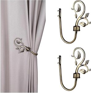Luxury Antique Brass Curtain Holder Decorative Window Curtain <b>Tieback</b> Wall Mounted Drapery Hardware for Home Hotel Projects - Product Image 1