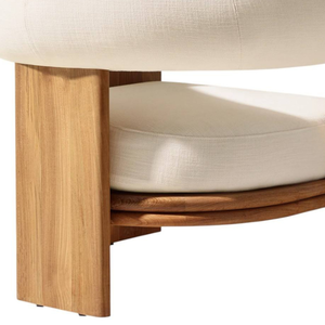 Canapé une place de style minimaliste, chaise longue en teck pour meubles de patio et de jardin - Product Image 6