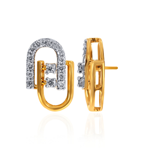 Pendientes de Diamantes de Lujo para Mujer, Chapados en Oro de 18K, Corte Brillante Redondo, Oro Amarillo, Joyería para Uso Diario - Product Image 3