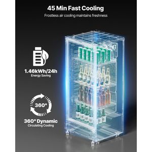 Commercial 5.7 CU.FT Glass Door Display <b>Refrigerator</b> Upright Beverage Cooler Merchandiser Freezer - Product Image 3