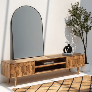 ตู้วางทีวีไม้สองบาน รุ่นวันดานา ลูนาริส แม็กซิมา  คอนโซลไม้เนื้อแข็งทันสมัยสำหรับวางอุปกรณ์บันเทิง - Product Image 1