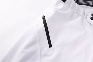 Men's White <b>Waterproof</b> Sporty <b>Trousers</b> High Waist Straight Fit Side Pockets Button Closure Winter Wear - Product Image 4