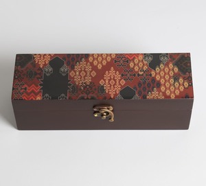 Wooden Rectangular <b>Storage</b> organizer with Patterned Lid Single Tier Decorative Box for Living Room for office Desk Organization - Product Image 5