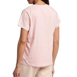T-shirt décontracté à manches courtes et col rond en coton de couleur unie pour femme – Vente en gros, OEM, tendance estivale - Product Image 2