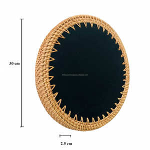 Bandeja de mimbre de perlas naturales para mesa de centro, hecha a mano, ecológica, venta al por mayor de Vietnam, 100% - Product Image 3