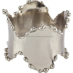 Napkin Rings in Metal with Elegant Round Design Perfect for Table Decoration and <b>Kitchen</b> <b>Accessories</b> <b>Set</b> of 4 - Product Image 5