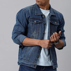 Blouson en jean d'hiver personnalisé pour homme - Qualité supérieure 100% coton respirant, séchage rapide, écologique, OEM, style décontracté streetwear, délavage à la pierre - Product Image 5